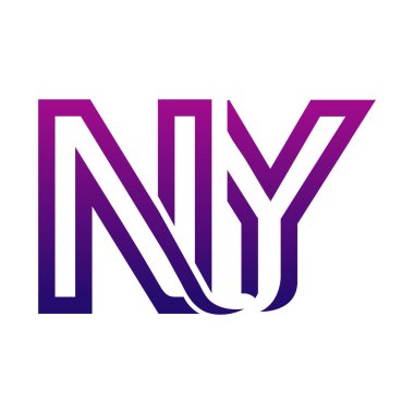Yaratıcı NY logo simgesi tasarımı