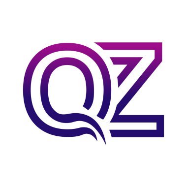 Yaratıcı QZ logo simgesi tasarımı