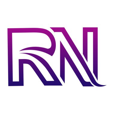 Yaratıcı RN logo simgesi tasarımı