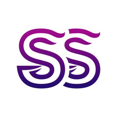 Yaratıcı SS logo simgesi tasarımı