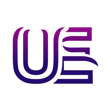 Yaratıcı UE logo simgesi tasarımı