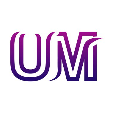 Yaratıcı UM logo simgesi tasarımı