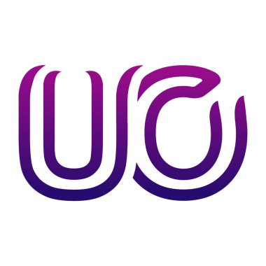 Yaratıcı UO logo simgesi tasarımı