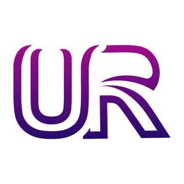 Yaratıcı UR logo simgesi tasarımı