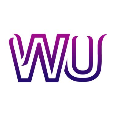 Yaratıcı WU logo simgesi tasarımı