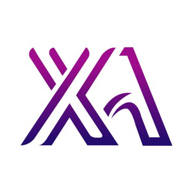 Yaratıcı XA logo simgesi tasarımı
