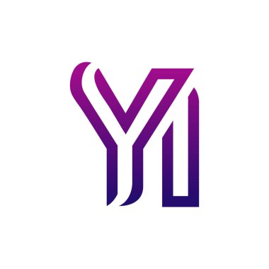 Yaratıcı YI logo simgesi tasarımı