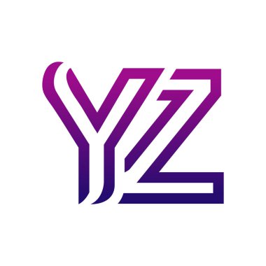 Yaratıcı YZ logo simgesi tasarımı