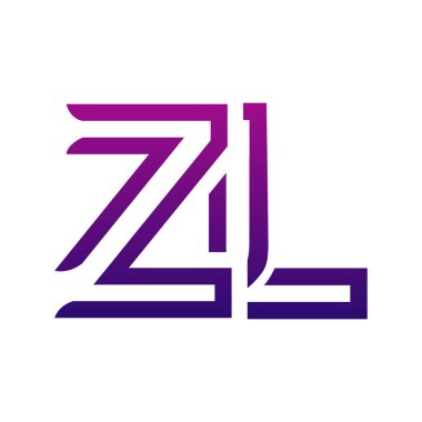 Yaratıcı ZL logo simgesi tasarımı