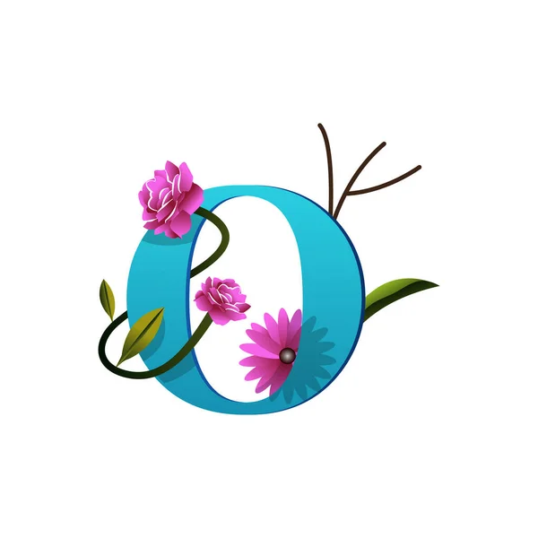 Creative Floral Logo Icon Art Illustration — 图库矢量图片