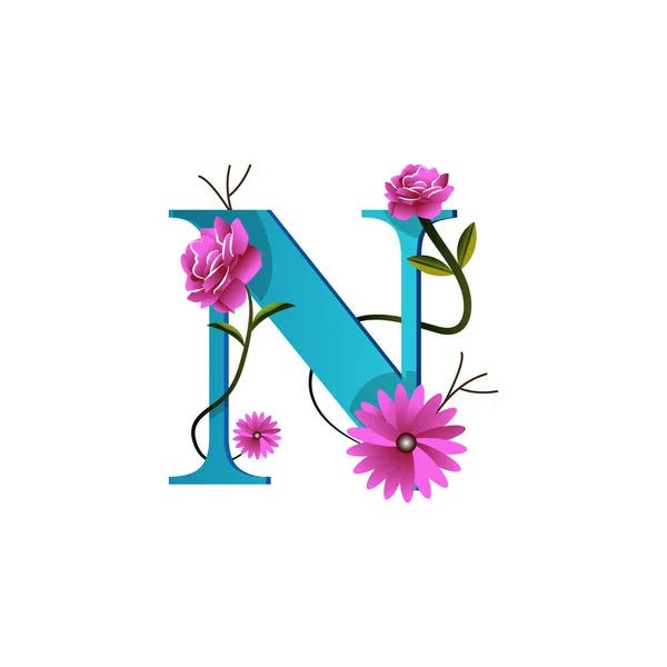 Creative Floral Logo Icon Art Illustration — 图库矢量图片