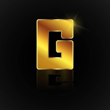 Yaratıcı Altın G logo resim çizimi
