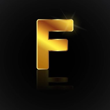 Yaratıcı Altın F logo resim çizimi