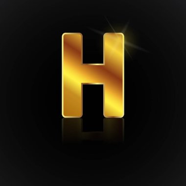 Yaratıcı Altın H logo resim çizimi