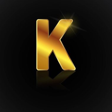 Yaratıcı Altın K logo resim çizimi