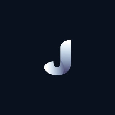 Yaratıcı son teknoloji J logo resim çizimi