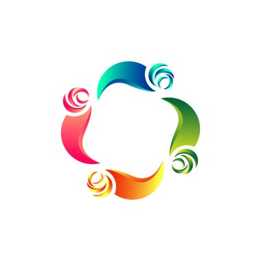 Renkli soyut logo simgesi tasarımı