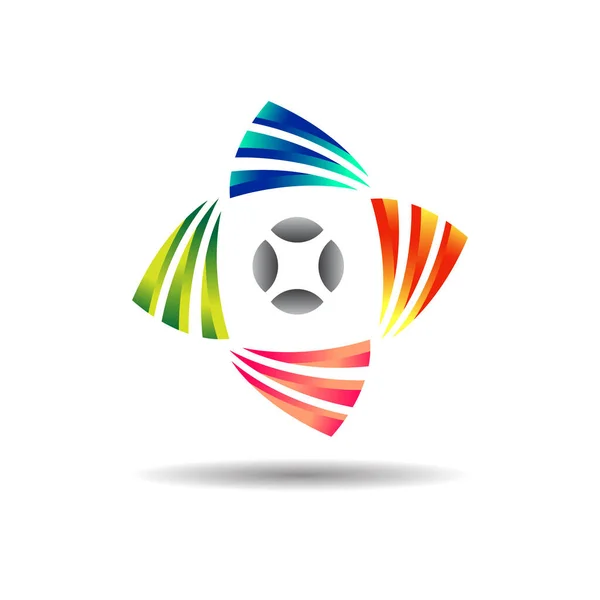 Forme Abstraite Colorée Logo Icône Design — Image vectorielle
