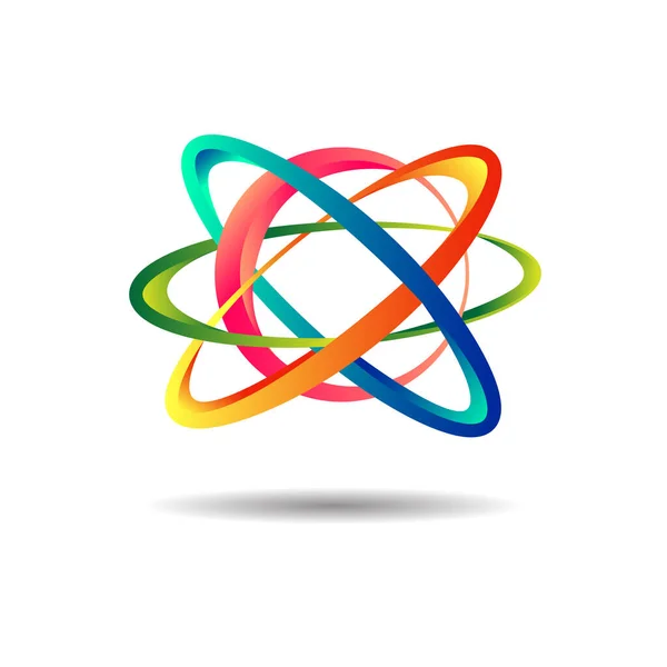 Colorful Abstract Shape Logo Icon Design Стоковая Иллюстрация