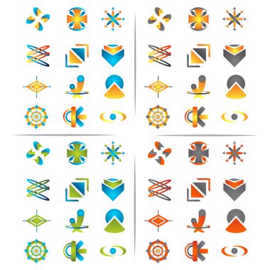 Soyut logo simgeleri gösterimi