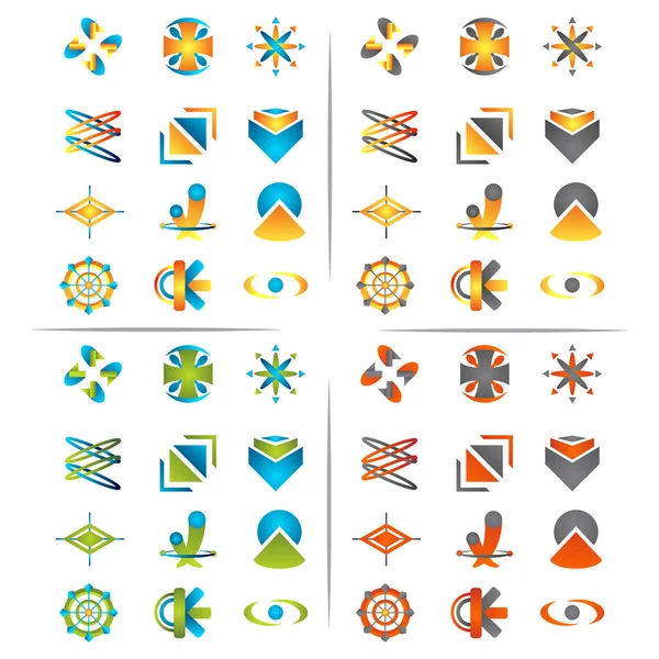 Soyut logo simgeleri gösterimi