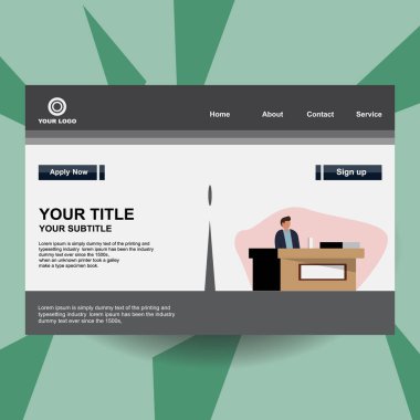 Web sitesi tasarım şablon vektör sanatı