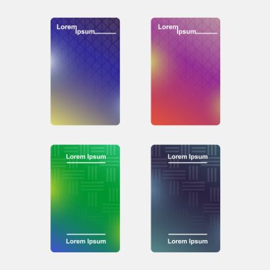 Gradyan renk palet vektör sanat tasarımı seti