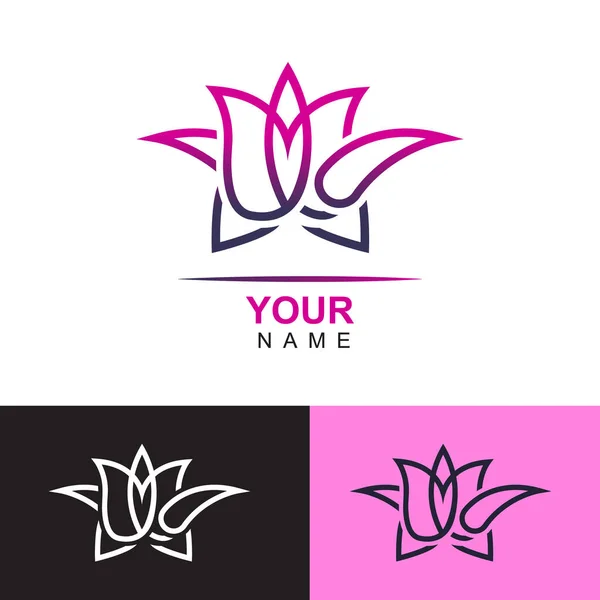 Квітковий Логотип Дизайн Векторна Ілюстрація Мистецтва — стоковий вектор