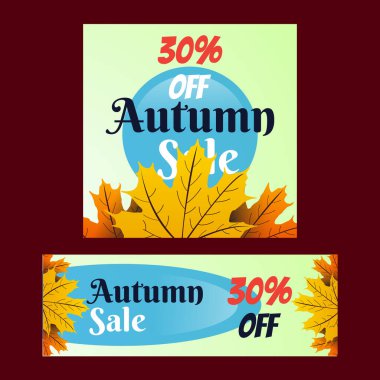 Sonbahar pankartları vektör çizimleri