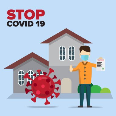 Virüs vektör çizimini durdur