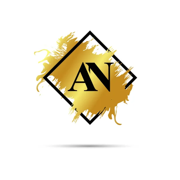 Ouro Logotipo Símbolo Vetor Arte Design — Vetor de Stock