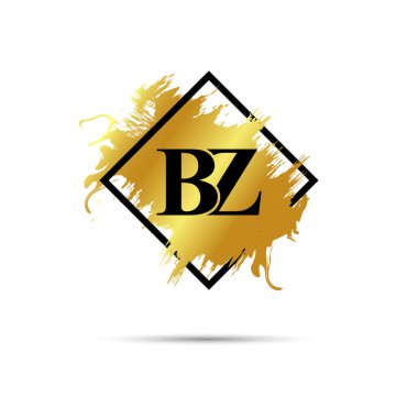 Altın BZ logo sembolü vektör sanat tasarımı