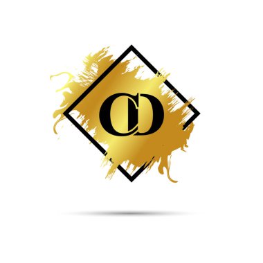 Altın CD logo sembolü vektör sanat tasarımı