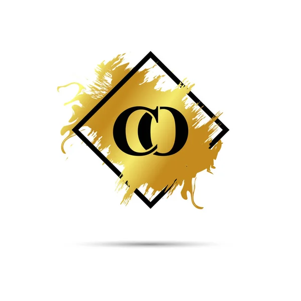 Gold Logo Symbol Vector Art Design — ストックベクタ