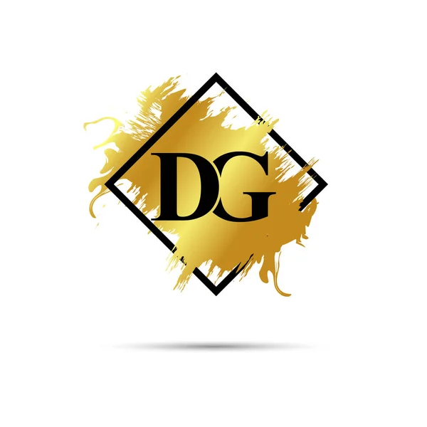 金色Dg标志矢量艺术设计 — 图库矢量图片