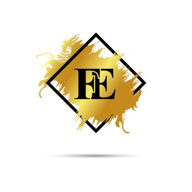 Altın FE logo sembolü vektör sanat tasarımı