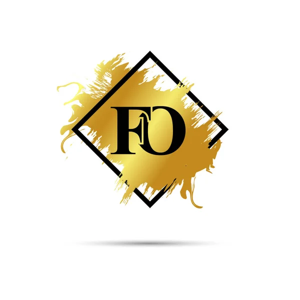 Gold Logo Symbol Vector Art Design — Vetor de Stock