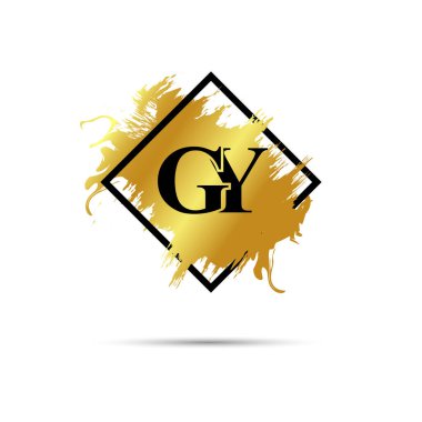 Altın GY logo sembolü vektör sanat tasarımı