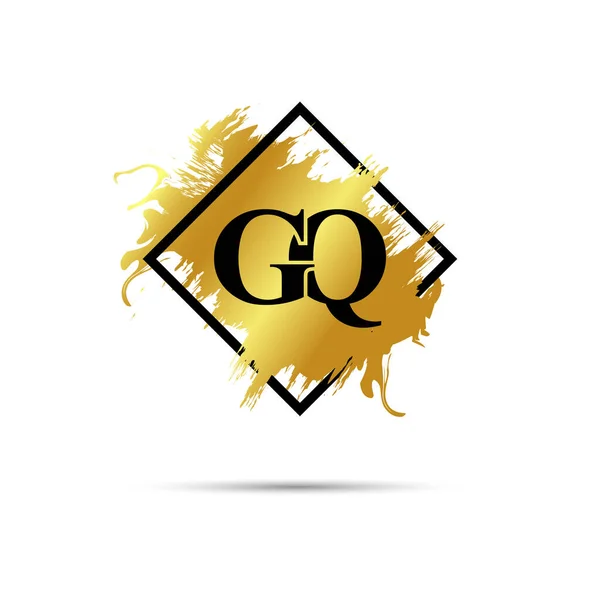 金色Gq标志矢量艺术设计 — 图库矢量图片