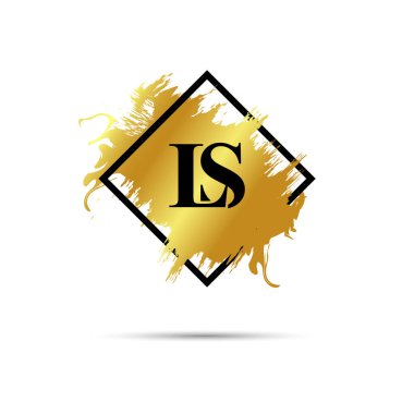 Gold LS logo symbol vector art design