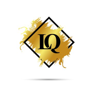 Gold LQ logo symbol vector art design