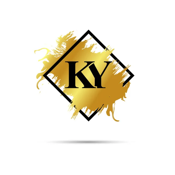 Gold Logo Symbol Vector Art Design — Stock Vector