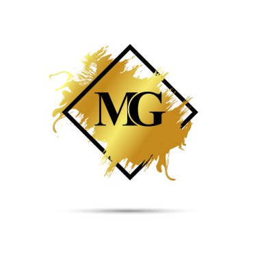 Gold MG logo symbol vector art design