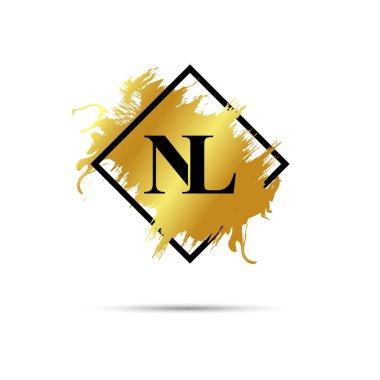 Gold NL logo symbol vector art design
