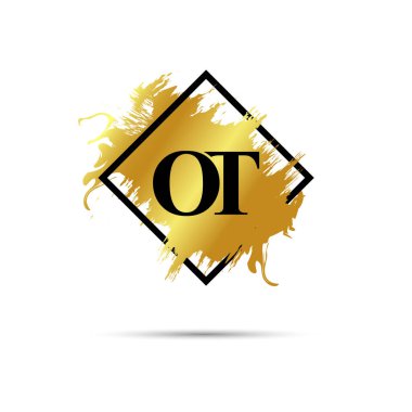 Gold OT logo symbol vector art design