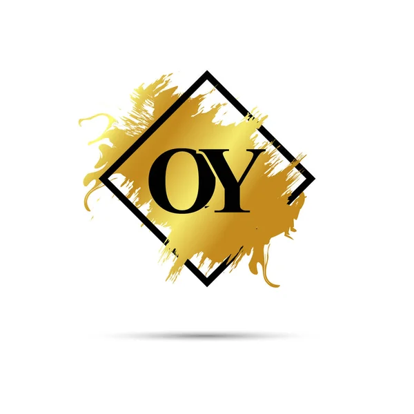 Золотий Логотип Векторний Дизайн Мистецтва — стоковий вектор