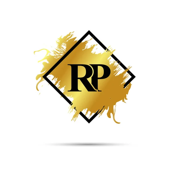 金色Rp标志矢量艺术设计 — 图库矢量图片