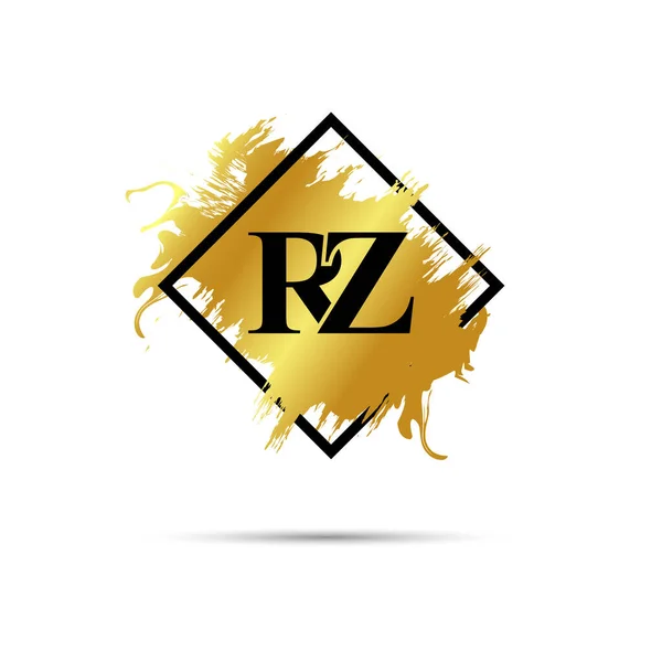 Ouro Logotipo Símbolo Design Arte Vetorial —  Vetores de Stock