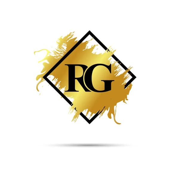 金色Rg标志矢量艺术设计 — 图库矢量图片