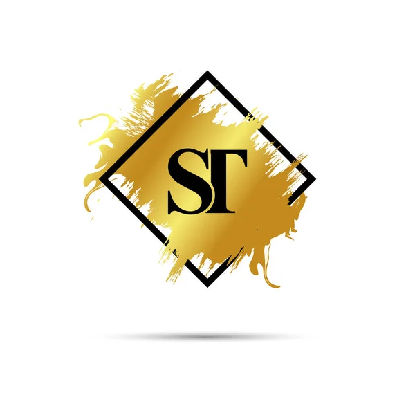 Złoto Symbol Wektor Sztuki Projekt — Wektor stockowy